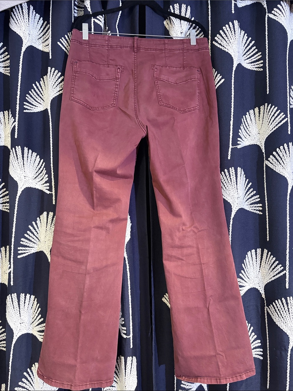 Pilcro Burgundy Pants - Picture 2 of 3